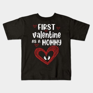 first valentine as a mommy valentine Kids T-Shirt